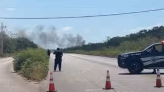 SSP y bomberos acordonan la Mérida–Tetiz ante riesgo por fuga de gas