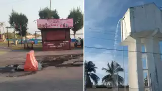 Habitantes de Sabancuy denuncian fuga constante de agua en tanque elevado