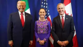 La presidenta Claudia Sheinbaum se reunió en Washigton con el presidente de Estados Unidos, Donal TRump y el primer ministro de Canadá, Mark Carney