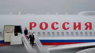 El presidente de Rusia, Vladirmir Putin. arribó a Alaska para su encuentro con el presidente de EU, Donald Trump