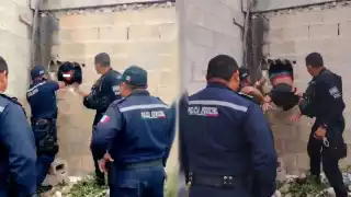 El individuo abrió un hueco en la pared para ingresar a un tienda en Hunucmá