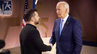 Volodímir Zelenski y Joe Biden en Washington D.C.