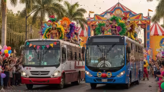 Habrá 10 formas de llegar a Xmatkuil al Carnaval de Mérida 2026 con transporte gratis y del Va y Ven