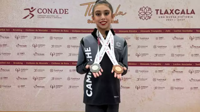 Isabella Domínguez, originaria de Ciudad del Carmen, brilló en la Olimpiada Nacional Conade 2025.