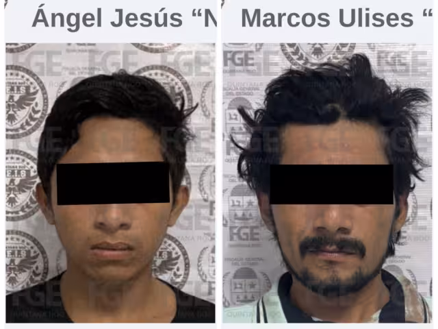 Los dos presuntos extorsionadores fueron detenidos.