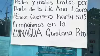 Trabajadores de Conagua protestan ante  abusos de poder