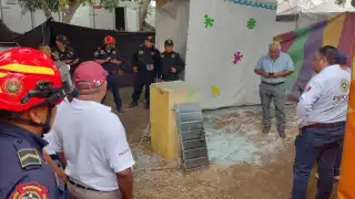 Se registra conato de incendio en un centro de carga eléctrica de la Feria Xmatkuil 2025