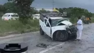 El accidente causó tráfico por dos horas