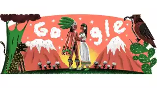 Popocatépetl e Iztaccíhuatl protagonizan Doodle de Google por el Día de la Independencia de México