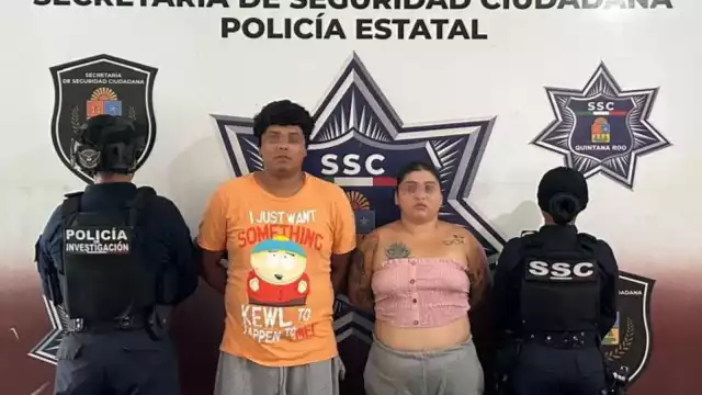 Los detenidos fueron identificados como Aileen Guadalupe "N" y Héctor Isaac "N"