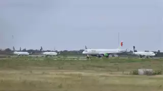 La operación 754 regresó a la terminal de Mérida después de sufrir un golpe en el costado izquierdo