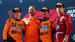 El podio sin Red Bull