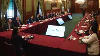 La Presidenta Sheinbaum encabezó la reunión con empresarios en Palacio Nacional.