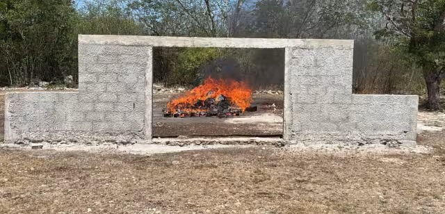 Se incineraron drogas aseguradas en los últimos meses en Yucatán