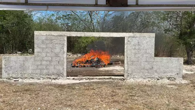 Se incineraron drogas aseguradas en los últimos meses en Yucatán