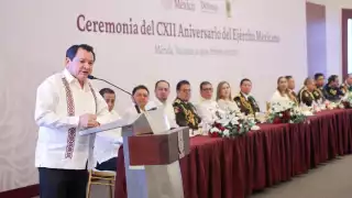 Joaquín Díaz Mena refrendó su compromiso por trabajar junto al Ejército para mantener la seguridad en Yucatán