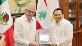 Joaquín Díaz Mena agradeció la visita al Embajador del Líbano en México