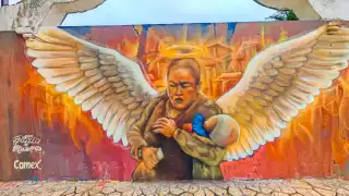 Artistas urbanos honran a Alicia Matías Teodoro “abuelita heroína" con un mural en Playa del Carmen 