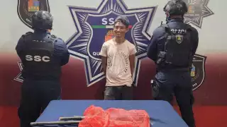 Realizan detención de un probable ladrón en la colonia Magisterial  de Othón P. Blanco