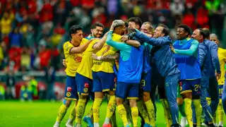 Las águilas celebrando el pase a semifinales