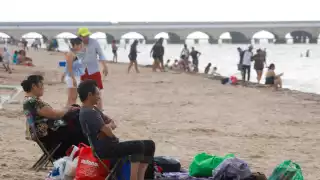 Las lluvias no causaron que los bañistas disfruten de Progreso