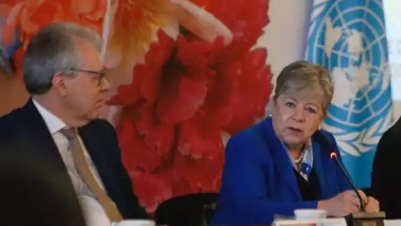La titular de la SRE, Alicia Bárcena, encbezó  la reunión del comité directivo conjunto del Marco de Cooperación de la ONU