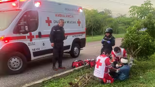 Motociclista de 35 años derrapa en Tizimín y termina hospitalizado