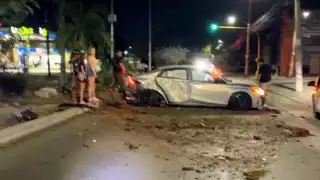 Madrugada aparatosa: Tres accidentes viales movilizan a cuerpos de emergencia en Cancún