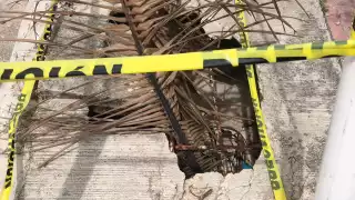 Debido a la temporada de lluvias  el tramo nuevamente quedó hundido pese a previas reparaciones