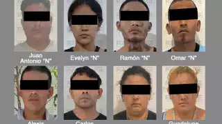 En total se detuvieron a 8 hombres y tres mujeres