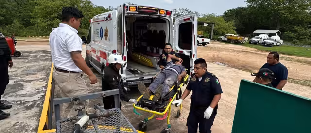 El trabajador presentó heridas en el cuerpo tras la caída