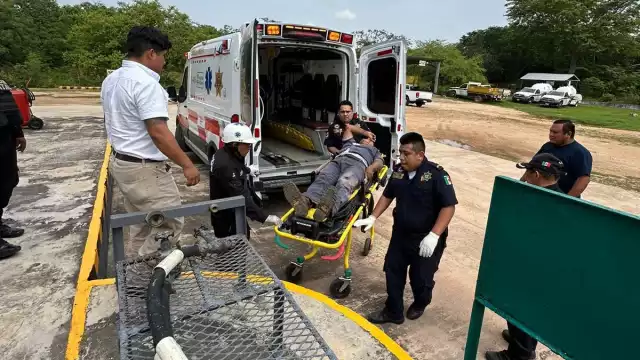 El trabajador presentó heridas en el cuerpo tras la caída