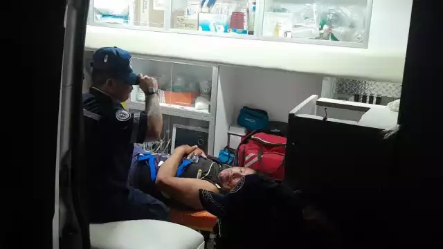 Ante la gravedad del hombre se le trasladó a una clínica en Mérida