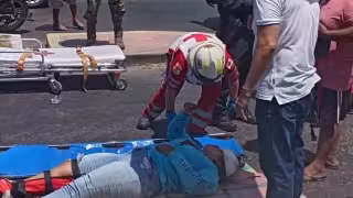 Mujer lesionada tras accidente en el malecón de Champotón