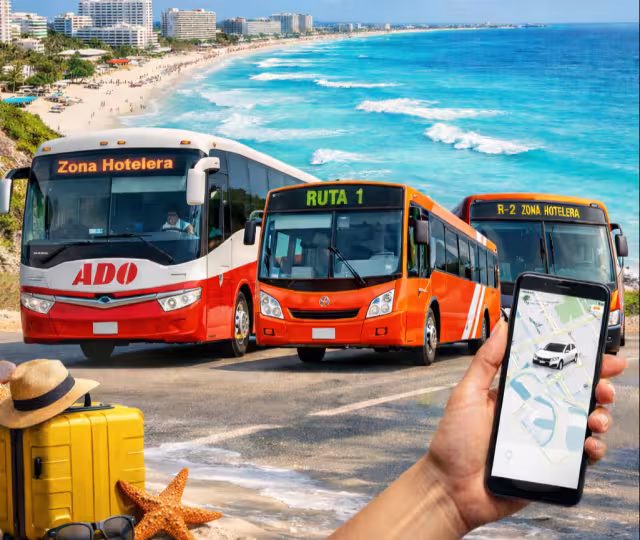 Autobuses y plataformas digitales se mantienen como alternativas accesibles para trasladarse a las playas de la Zona Hotelera