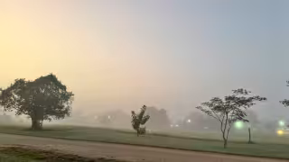 Así amaneció Bacalar cubierto de bancos de neblina hoy viernes 23 de enero