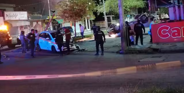 El salgo del choque en Chetumal dejó daños materiales y dos personas lesionadas