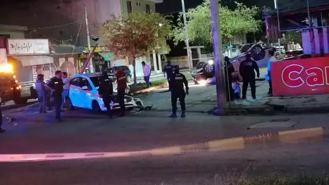 El salgo del choque en Chetumal dejó daños materiales y dos personas lesionadas