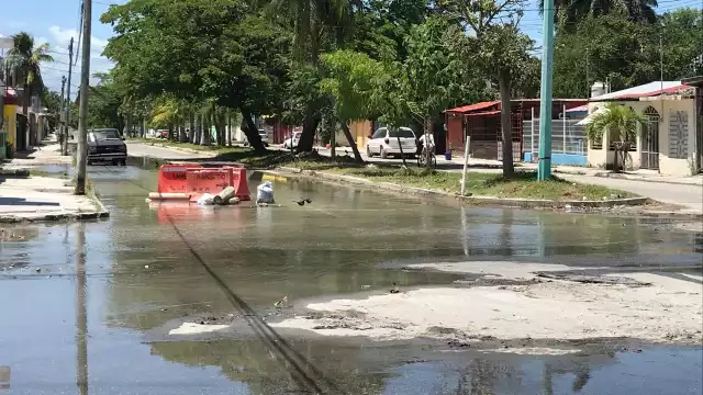 La fuga de agua no ha sido atendida y sigue desperdiciándose sin control.