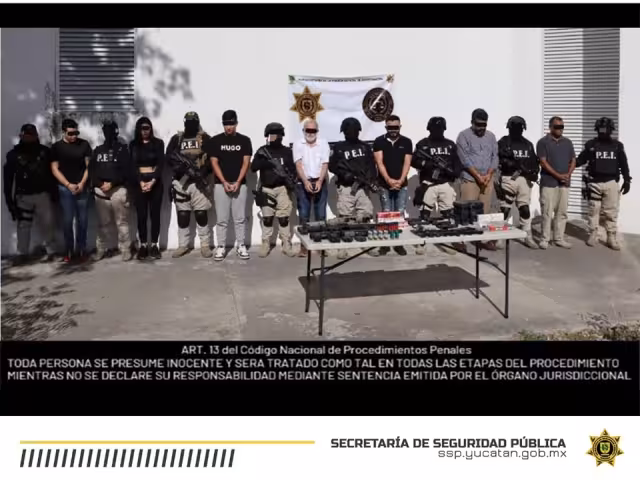 SSP detiene a siete individuos con armamento.