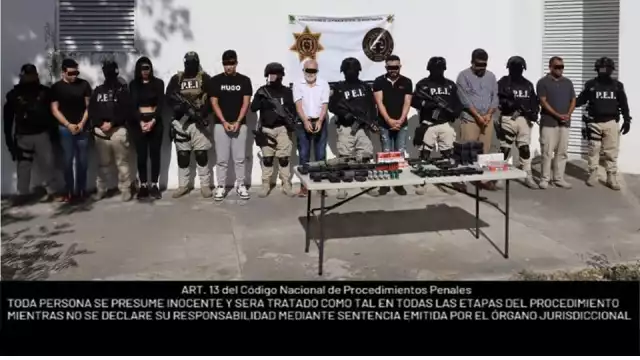 SSP detiene a siete individuos con armamento.