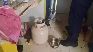 Fuga de gas provoca “flamazo” dentro de una casa en Kanasín; madre e hija resultan heridas