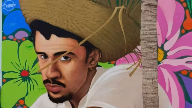 El mural se ubica en la calle 74 y 75 del Barrio de San Sebastián en el Centro Histórico de Mérida