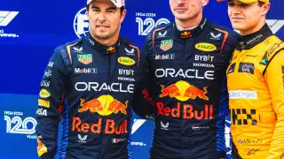 Sergio Checo Pérez terminó en tercero durante el Gran Premio de Miami