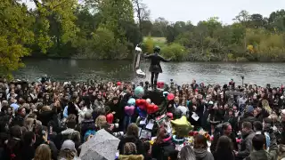 El parque fue el punto de reunión de los fans