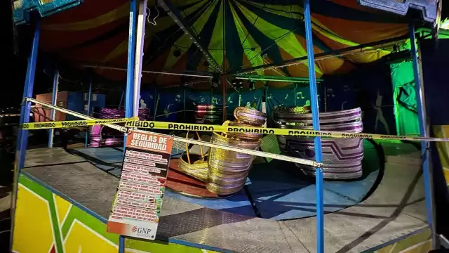 El accidente ocurrió debido a que uno de los juegos se desprendió de su eje