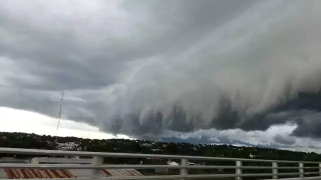 La Cumulonimbus Arcus es una nube de tormenta severa que anuncia ráfagas de viento, descargas eléctricas y fuertes precipitaciones.