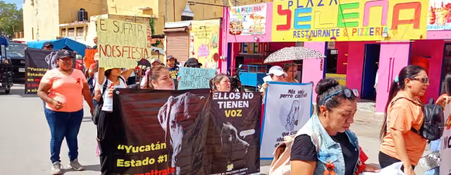 Pobladores efectúan una marcha pacífica por el Centro, exigiendo justicia para el perrito Cacahuate