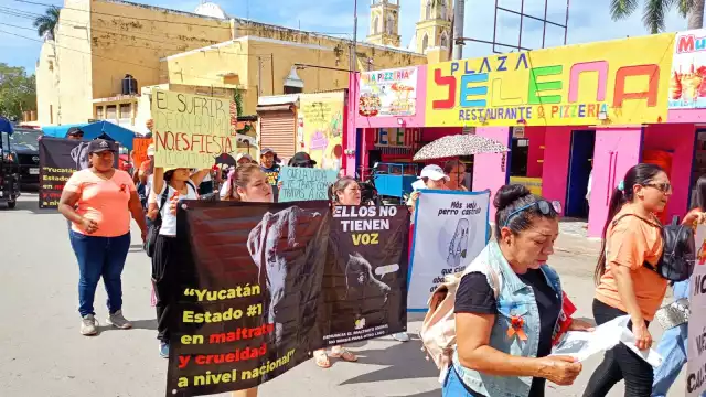 Pobladores efectúan una marcha pacífica por el Centro, exigiendo justicia para el perrito Cacahuate