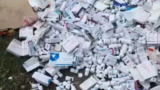 Lote de medicamentos es encontrado en un área verde de Chetumal.